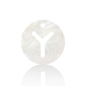 Schelp hanger special letter Y White (natuurlijke kleur)