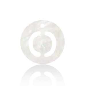 Schelp hanger special letter O White (natuurlijke kleur)