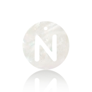 Schelp hanger special letter N White (natuurlijke kleur)