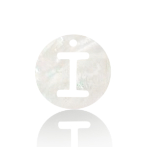 Schelp hanger special letter I White (natuurlijke kleur)