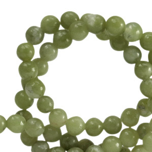 Kralen natuursteen serpentijn 4mm Olive green