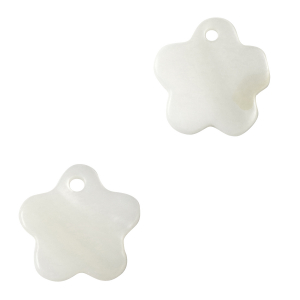 Schelp hanger special flower White (natuurlijke kleur schelp)