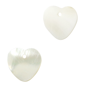 Schelp hanger special heart White (natuurlijke kleur schelp)