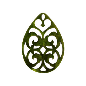 Hangers van resin druppel barok Dark olive green