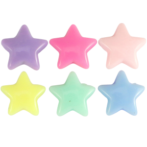 Acryl letterkralen star Multicolour pastel