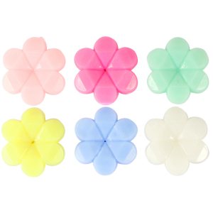 Acryl letterkralen flower Multicolour pastel
