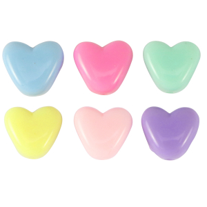 Acryl letterkralen heart Multicolour pastel