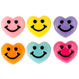 Acryl letterkralen smiley heart Multicolour