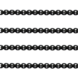 Jasseron schakel 3mm Black