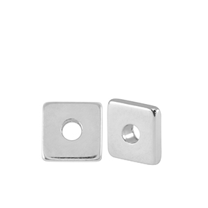 Metaal kralen DQ disc square 5mm Antiek zilver (nikkelvrij)