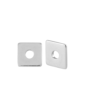 Metaal kralen DQ disc square 5mm Antiek zilver (nikkelvrij)