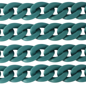 Acryl schakels 29mm matt Petrol blue