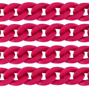 Acryl schakels 29mm matt Magenta pink