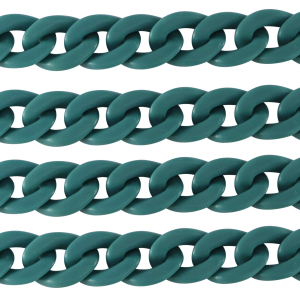 Acryl schakels 22mm matt Petrol blue