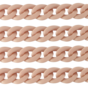 Acryl schakels 22mm matt Vintage pink