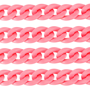 Acryl schakels 22mm shiny Hot pink