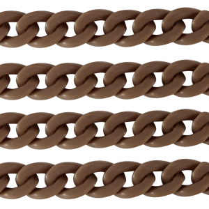 Acryl schakels 18mm matt Savannah brown