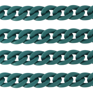 Acryl schakels 18mm matt Petrol blue