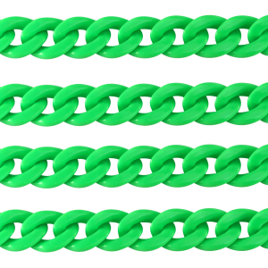 Acryl schakels 18mm shiny Neon green