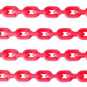 Acryl schakels 15mm shiny Neon pink