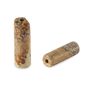 Kralen natuursteen kwartsiet tubes Brown