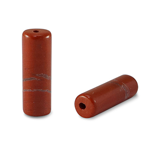 Kralen natuursteen jaspis tubes Rust red