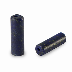 Kralen natuursteen lapis lazuli tubes Dark blue