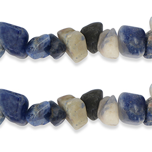 Chips stone kraal sodaliet en microklien Denim blue