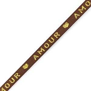 Tekstlint "amour" Brown-gold