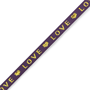 Tekstlint "love" Purple-gold