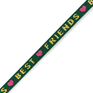 Tekstlint "best friends" Green-gold-pink