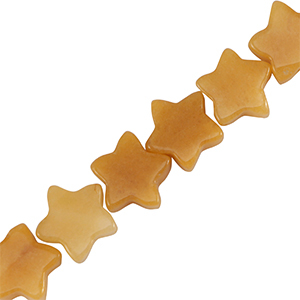 Kralen natuursteen star Autumn leaf brown