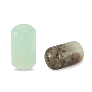 Kralen natuursteen chalcedoon (kwarts) tubes Multicolour turquoise