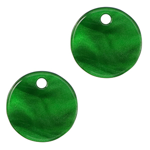 Hangers van resin 12mm Emerald green