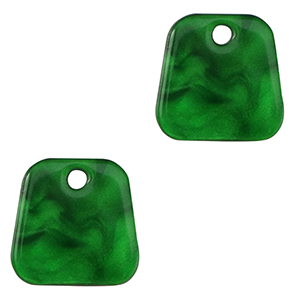Hangers van resin trapezium Emerald green