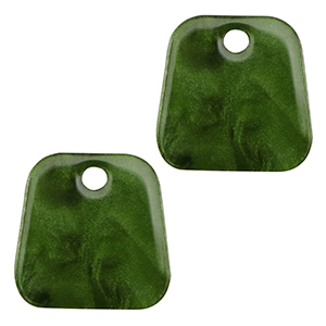 Hangers van resin trapezium Moss green