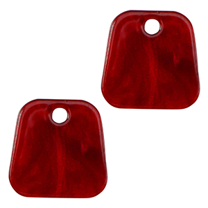 Hangers van resin trapezium Salsa red