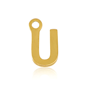 Bedels van Stainless steel Roestvrij staal (RVS) initial U Gold