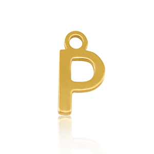 Bedels van Stainless steel Roestvrij staal (RVS) initial P Gold