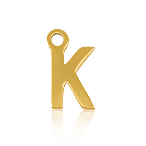 Bedels van Stainless steel Roestvrij staal (RVS) initial K Gold