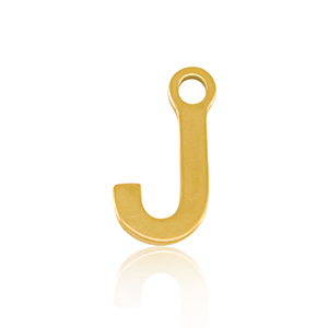 Bedels van Stainless steel Roestvrij staal (RVS) initial J Gold