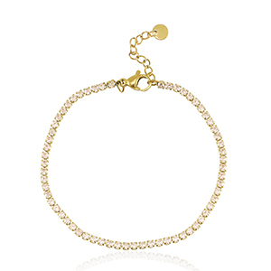 Armbanden van Stainless steel Roestvrij staal (RVS) Goud-peach