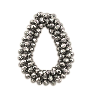 Hangers van facet drop Silver