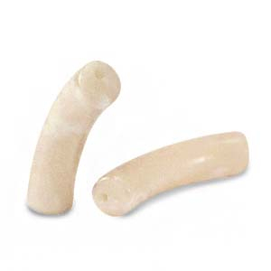 Kralen van acryl tube Caramel beige marble