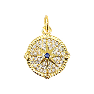 TQ metaal brass bedels star Gold