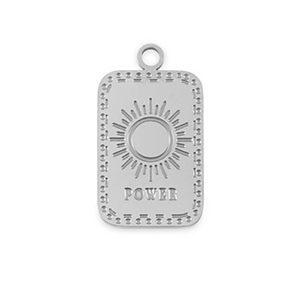 Bedels van Stainless steel Roestvrij staal (RVS) La Luna 'Power' Silver