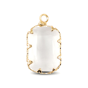 Hanger van Crystal Glass rectangle Crystal-gold