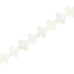 Schelp kralen cross White