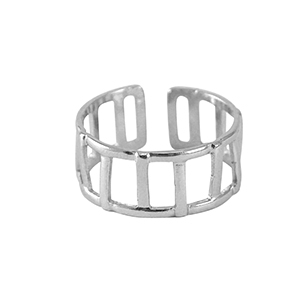 Ringen van Stainless steel Roestvrij staal (RVS) Silver