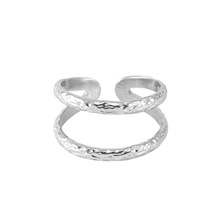 Ringen van Stainless steel Roestvrij staal (RVS) Silver